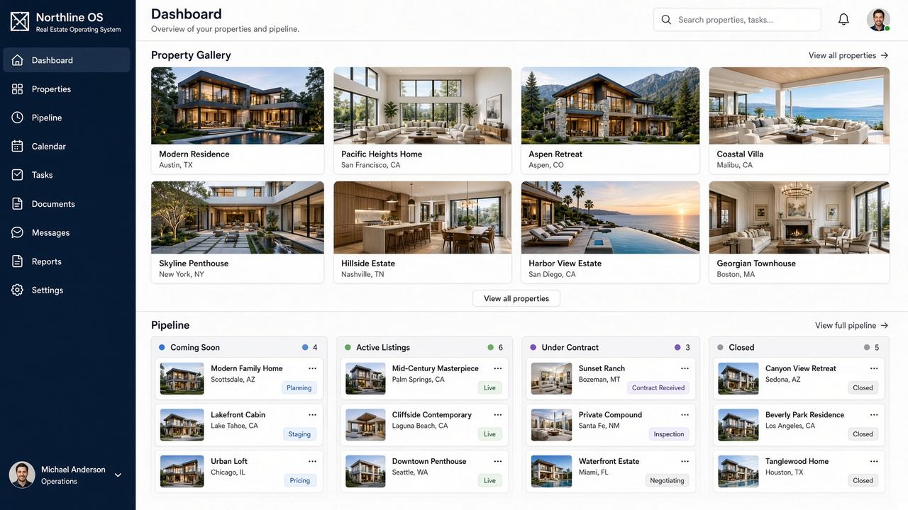 BrokerFree — Multi-tenant real estate operating system with CRM, listings and a pipeline.